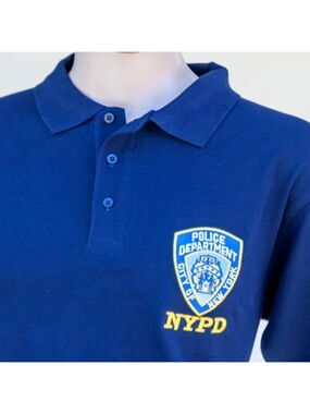 Blue NYPD Golf collared polo T-Shirt NWT